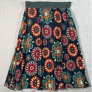 LuLaRoe Women's Skirt Small Medallion Festival Boho Stretch Waist Pleated